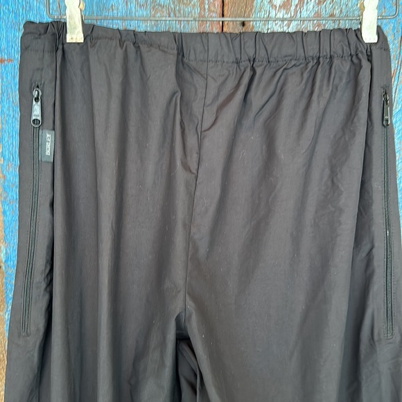 Burley Nylon Track Pants M Elastic Waist Zip and Reflector Cuffs Black - Picture 5 of 7